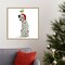 Christmas Dogs Dalmatian Mistletoe by Fab Funky 22-in. W x 22-in. H. Canvas Wall Art Print Framed in Natural
